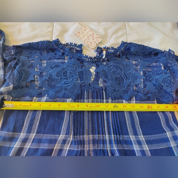 Free People darling Diana blur and whote pace top in Navy (XS) 💙❤️ - Picture 13 of 17